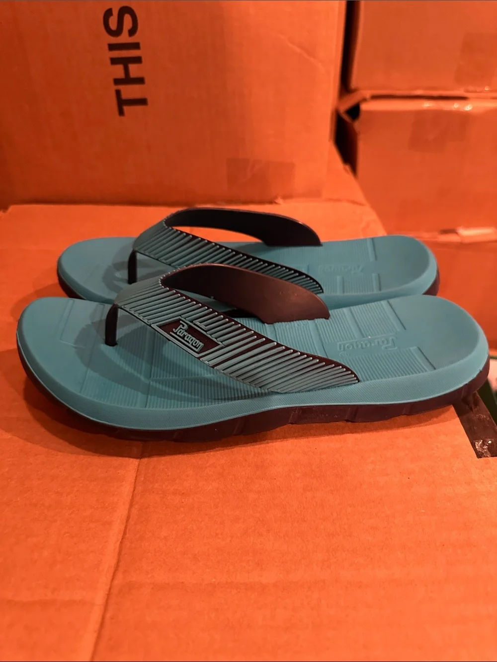 Men's Teal Flip Flop Sandals - Unknown Brand 10